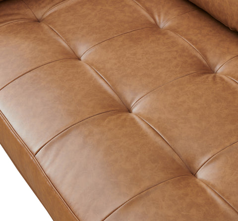 Alessandra Modern Contemporary Eco Leather Sofa - Light Brown