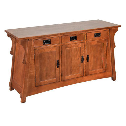 Mission Oak Crofter Console Cabinet - 55"