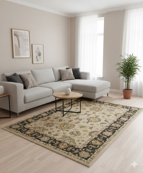Persian-Inspired. Modern Defined. Turkish Made Rug, size 5' 6" x 8' 7" (O) tufted