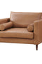 Alessandra Modern Contemporary Eco Leather Arm Chair - Light Brown