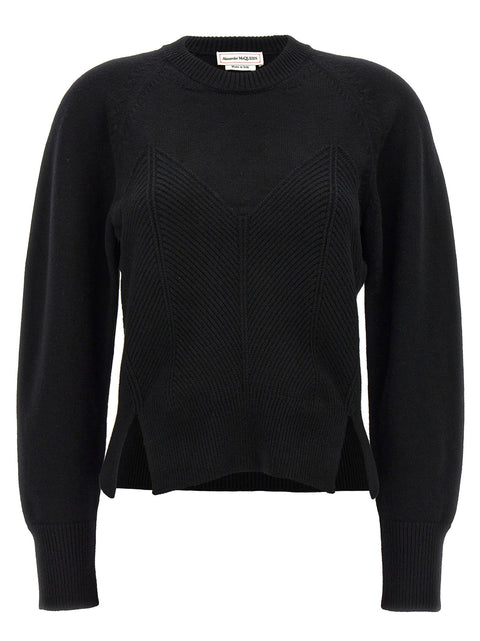Alexander McQueen Chevron Corset Sweater