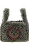 Stella Mccartney Shearling Logo Shoulder Bag