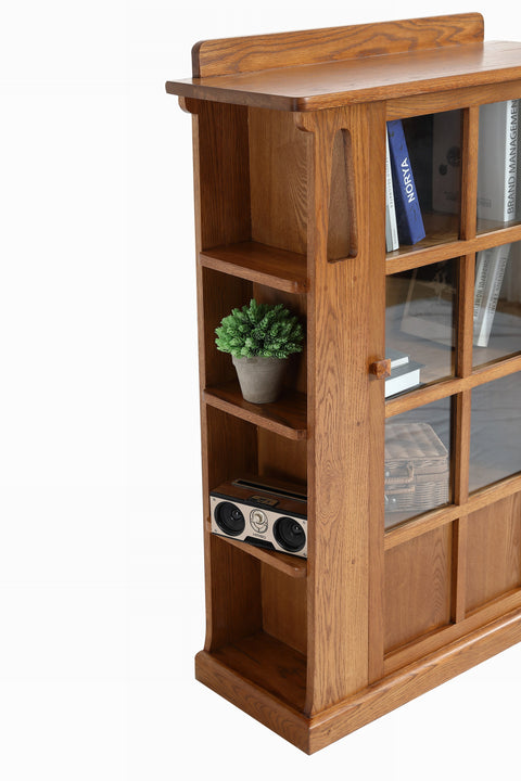 Pre-Order Mission 1 Door Bookcase with Side Shelves - MC