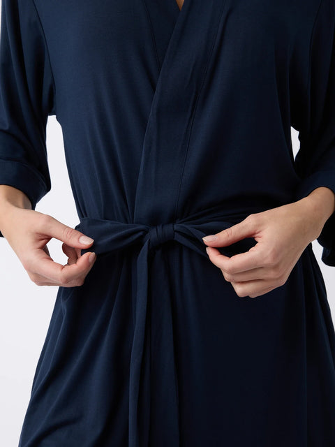 Women's Bamboo Stretch-Knit Kimono Robe