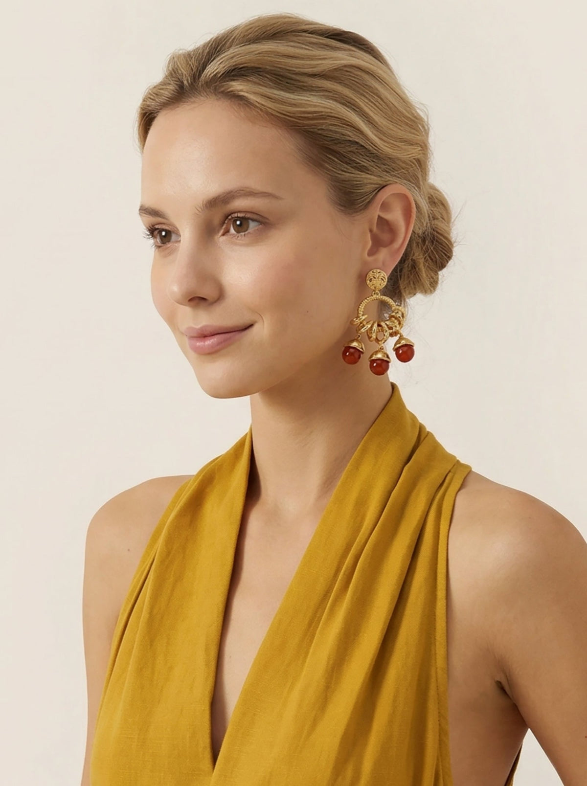 Vintage Fruit Charm Statement Earrings