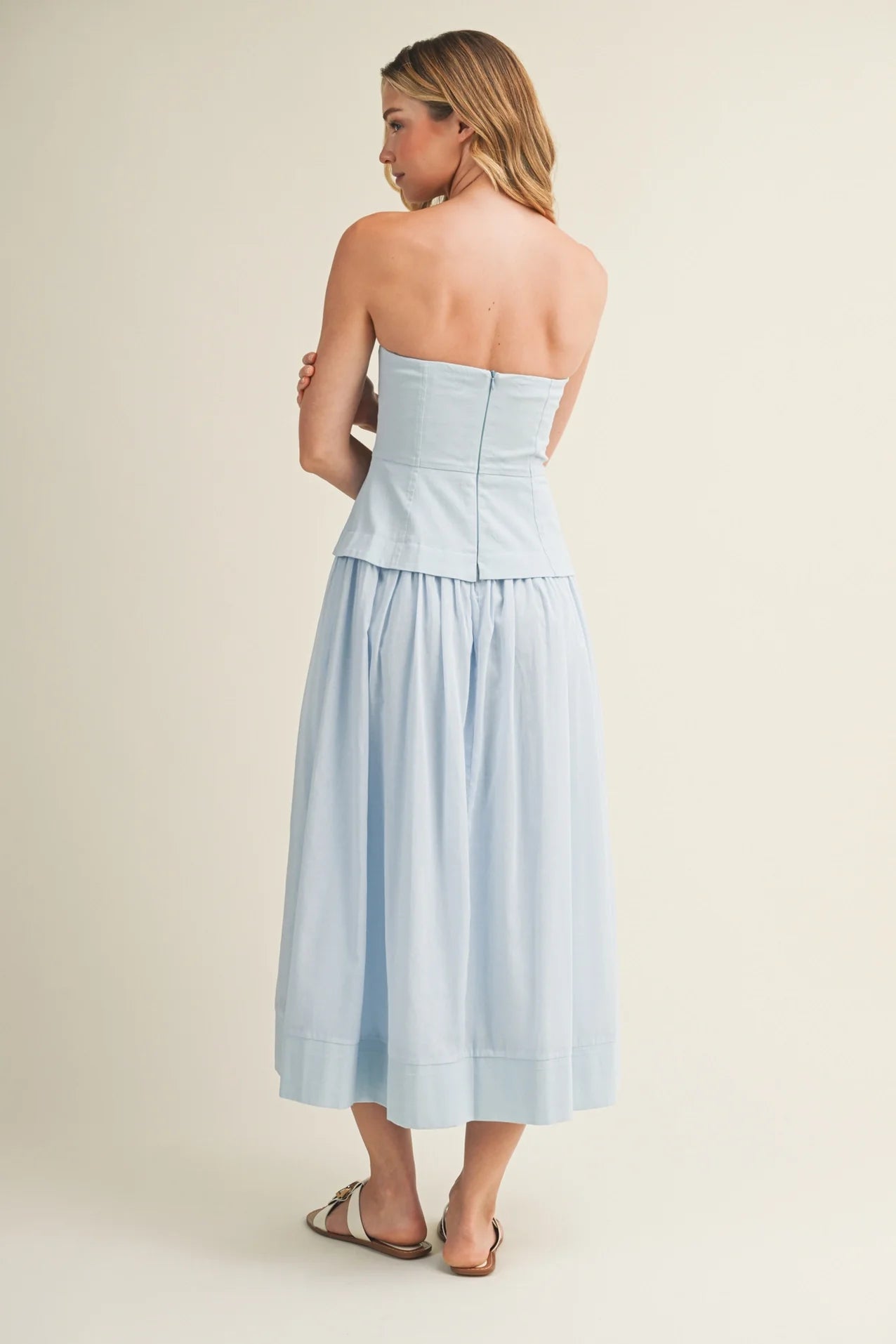 Strapless Corset Bodice Full Skirt Dress