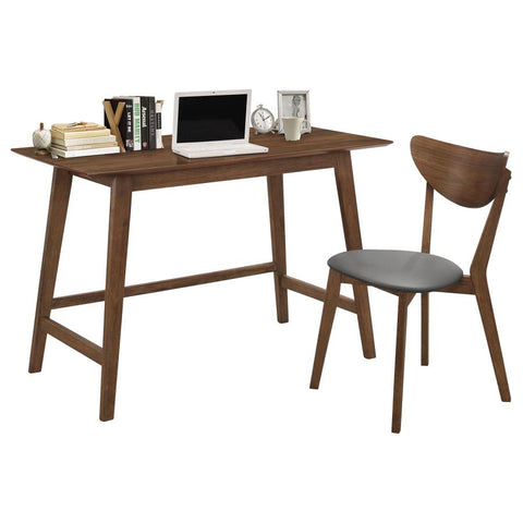 Orrenza Home Office Desk and Chair Set Walnut