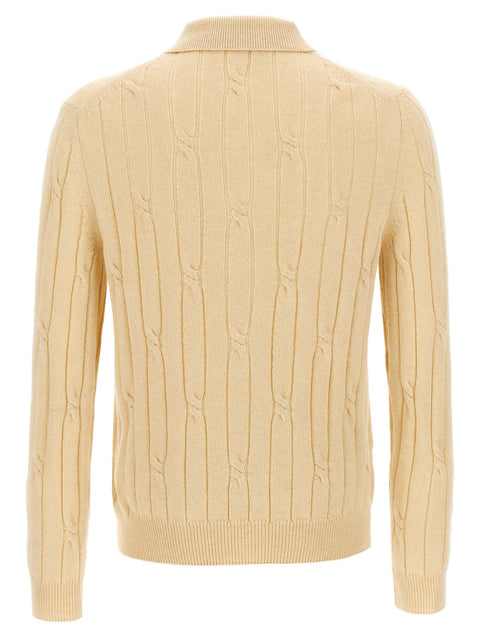 Zanone Braided Wool Polo Shirt
