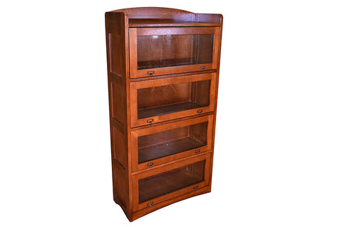Mission Quarter Sawn Oak 4 Stack Barrister Bookcase