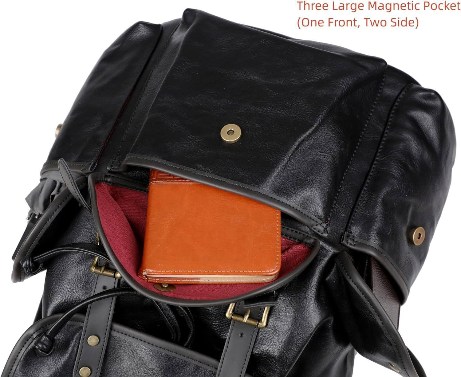 Men's Vegan Leather Backpack – Professional Laptop Carry