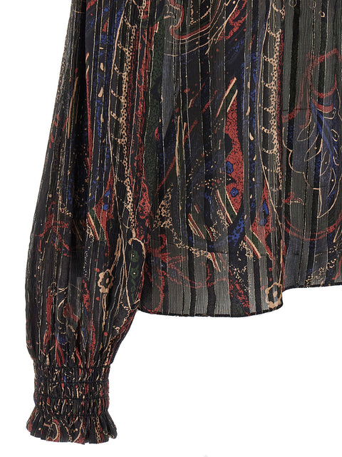 Saint Laurent Smock Stitch Blouse