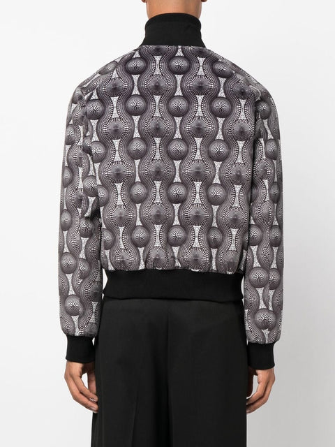 Ozwald Boateng Printed velvet bomber jacket