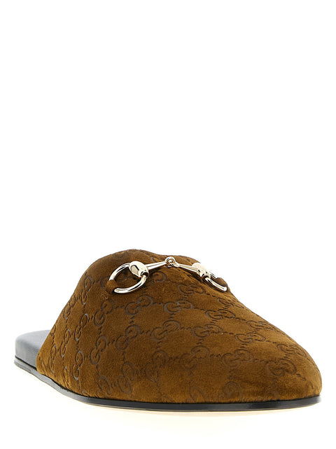 Gucci Sabot Suede Horsebit