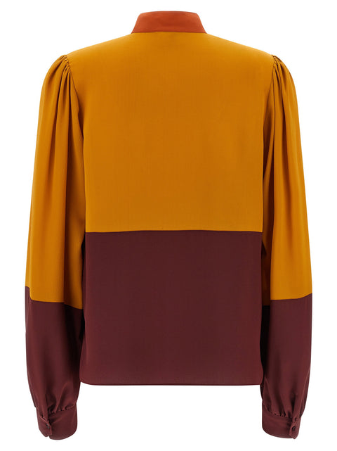 Saint Laurent Color-block Blouse