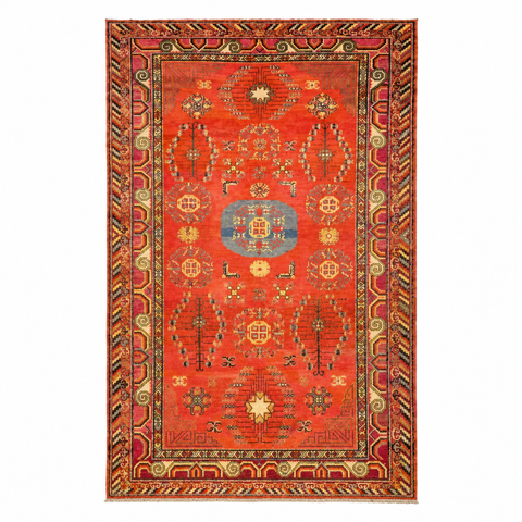 Antique Khotan Samarkand Rug, circa 1910's, 6' x 11' 5"