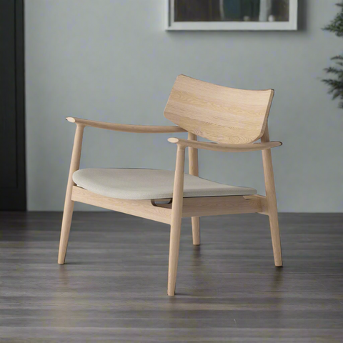 Isabella Mid Century Leisure Chair - Solid American Oak