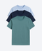 Buki Cinqo Tech Tee 3-Pack - French Blue/Blue Night/Blue Grey
