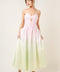 Ombre Wrinkled Maxi Dress for Women