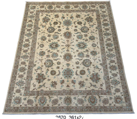 Hand-Knotted Vegetable Dye Sultanabad Rug from Pakistan, 9' 2" x 12'