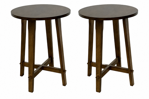Arts and Crafts / Mission Style Oak Round End Table