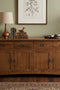 Mission 4 Door 4 Drawer Oak Sideboard - Walnut
