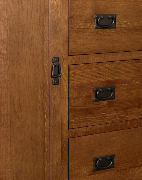 Mission Style Solid Oak Chest of Drawers - Michael's Cherry (MC-A)