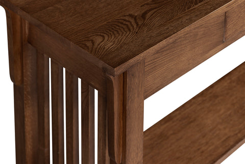 Mission 1 Drawer Crofter Style Console Table - Walnut Stain