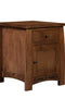Mission White Oak 1 Drawer 1 Door Inlay End Table - Walnut stain
