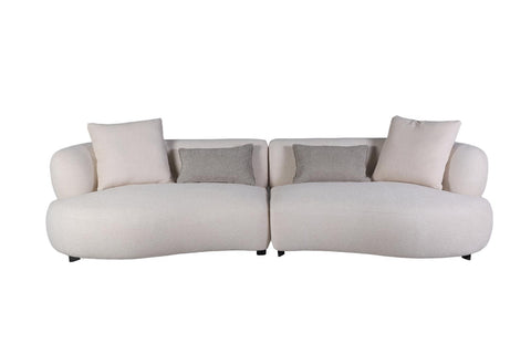 Pure Collection Modern Sectional 4-Seater Fabric Sofa – 120"