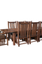 Mission Style Leaf Table-High Back Chair Dining Set-2 Color Available