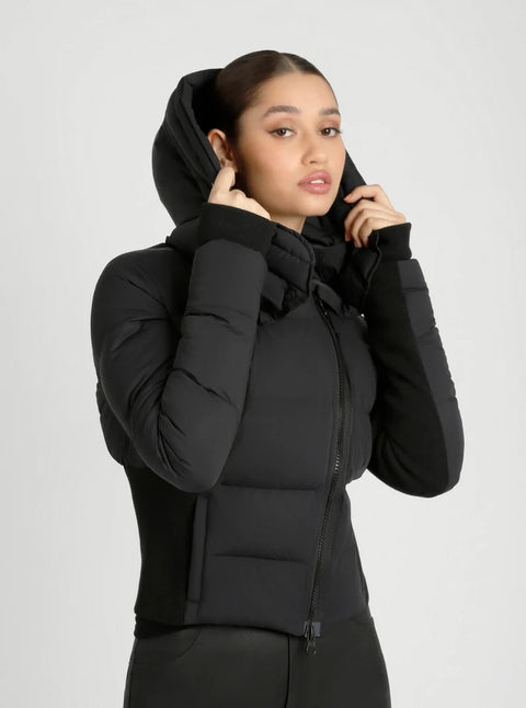 Asymmetrical Puffer Jacket - Black