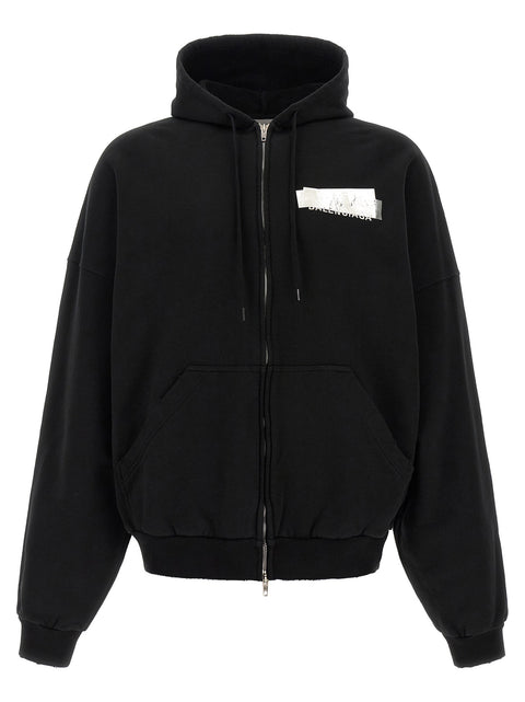 Balenciaga Silver Tape Hoodie