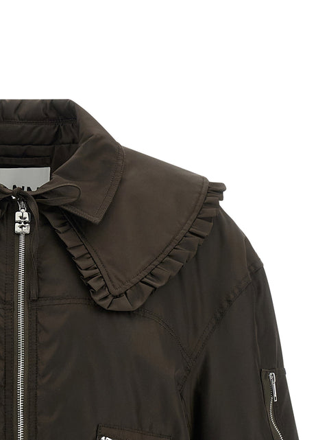Ganni Duchesse Nylon Bomber Jacket