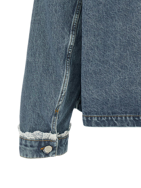 Ganni Denim And Lace Jacket