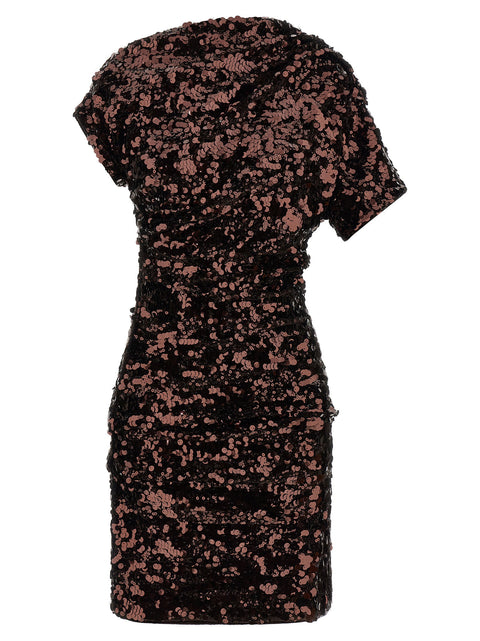 Ganni Brown Sequins Mini Dress