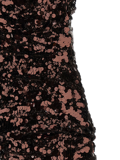 Ganni Brown Sequins Mini Dress