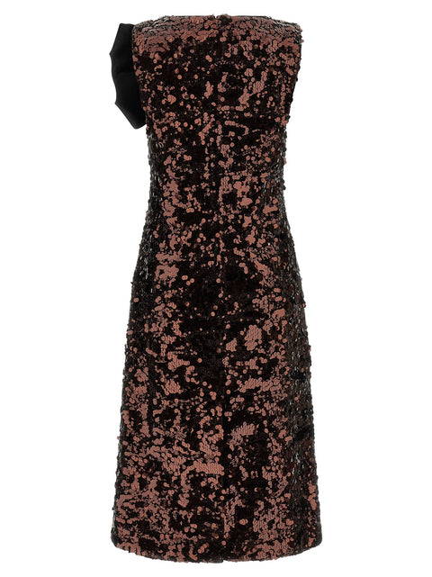 Ganni Velvet Sequins Straight Midi Dress