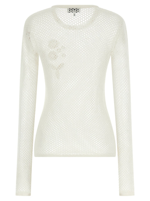 Ganni Pointelle Cotton Sweater