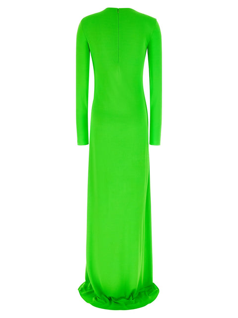 Tom Ford Long Sleeve Slash Front Evening Dress
