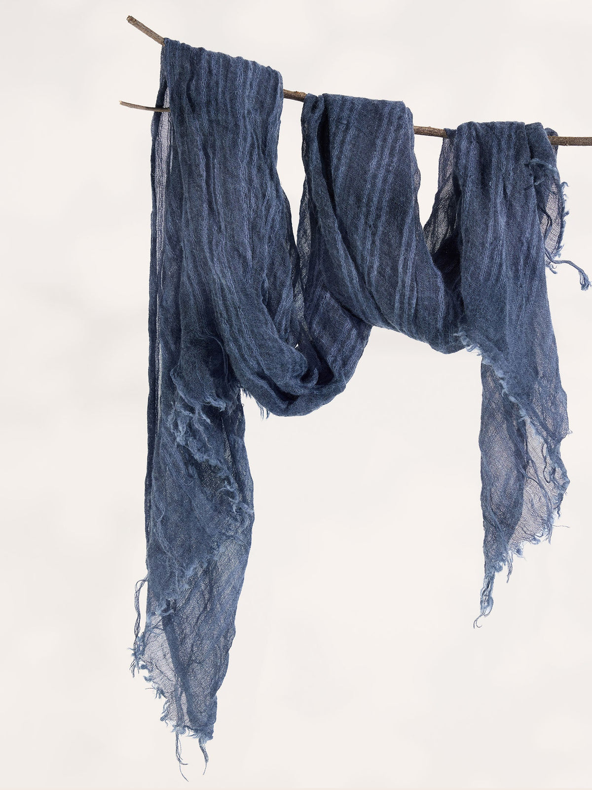 Airy Wool Fringed Scarf