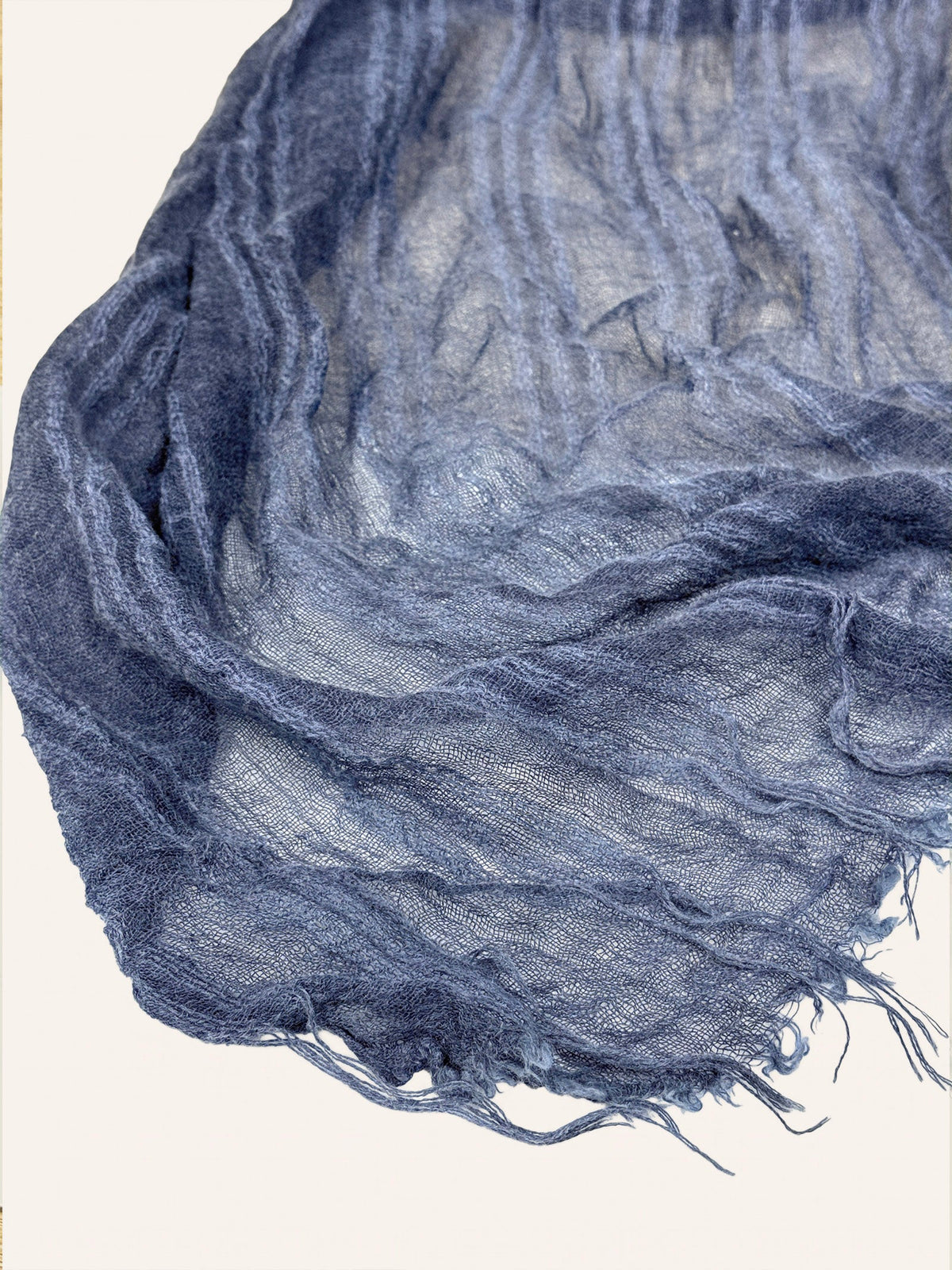 Airy Wool Fringed Scarf