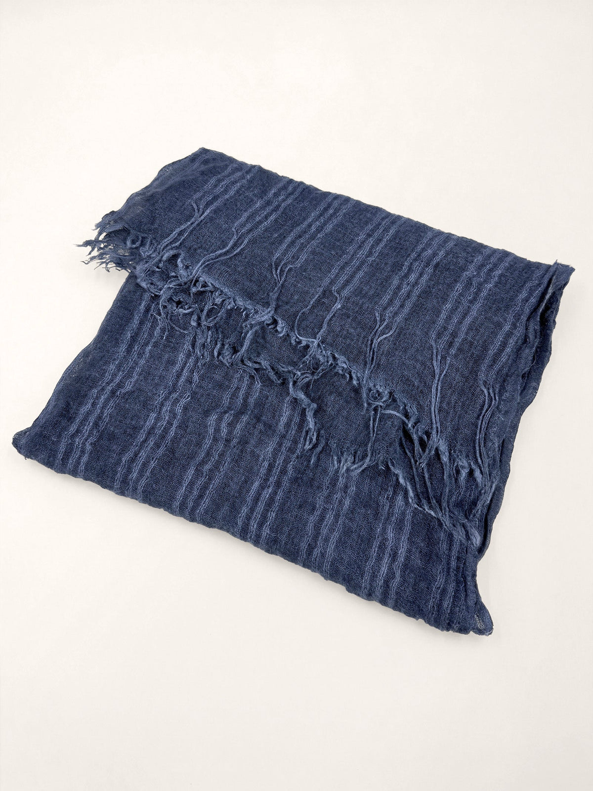 Airy Wool Fringed Scarf