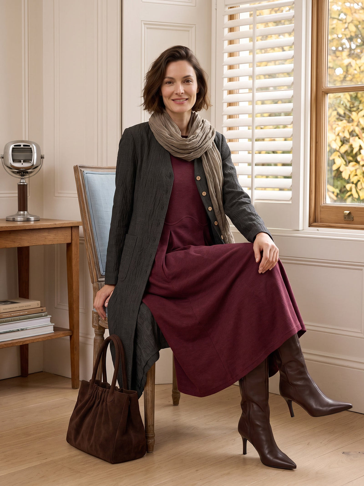 Wool Tonal Stripe Scarf
