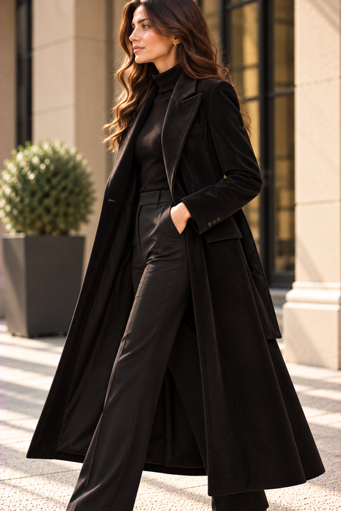 BELLA SUEDE WRAP COAT