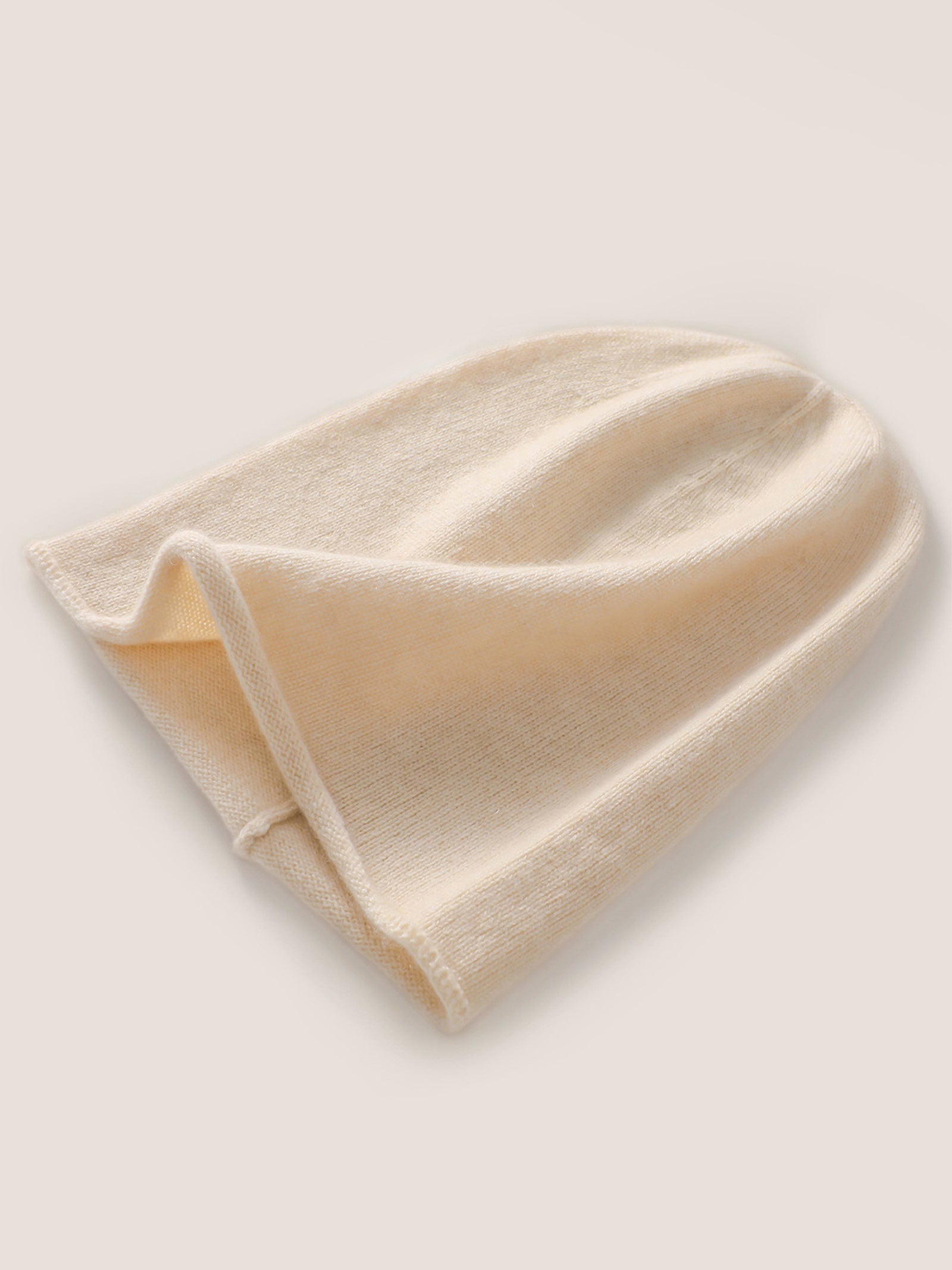 100% Cashmere Dense-Knit Slouchy Beanie