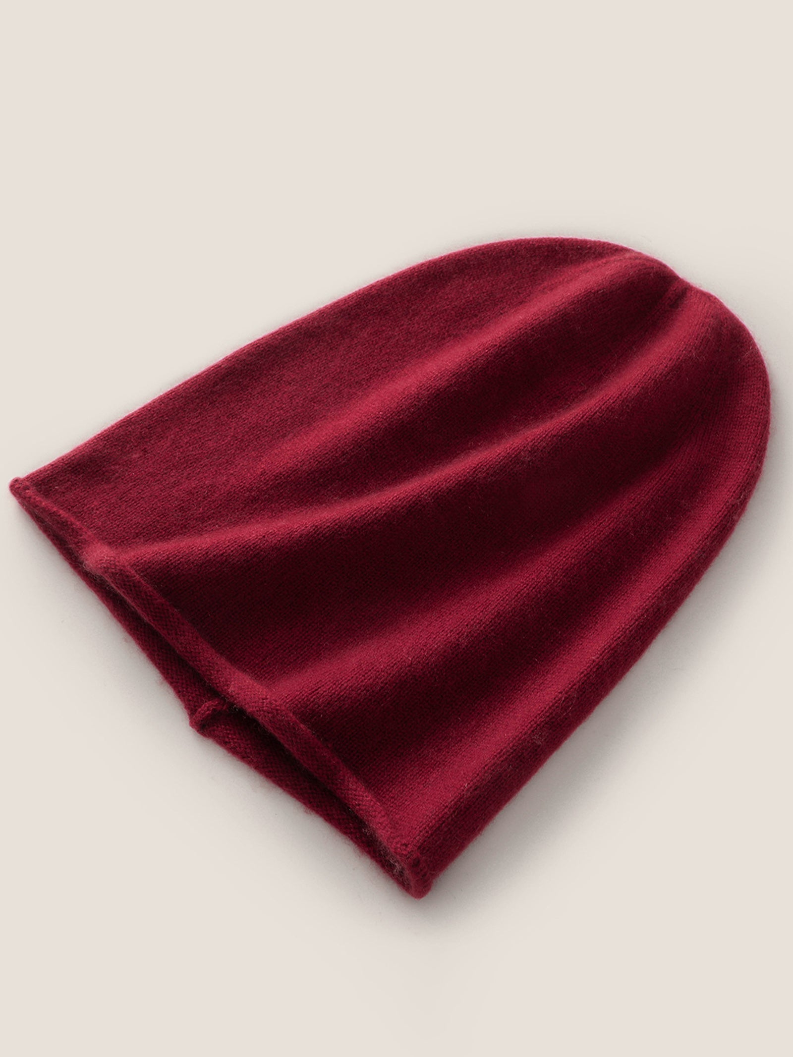 100% Cashmere Dense-Knit Slouchy Beanie