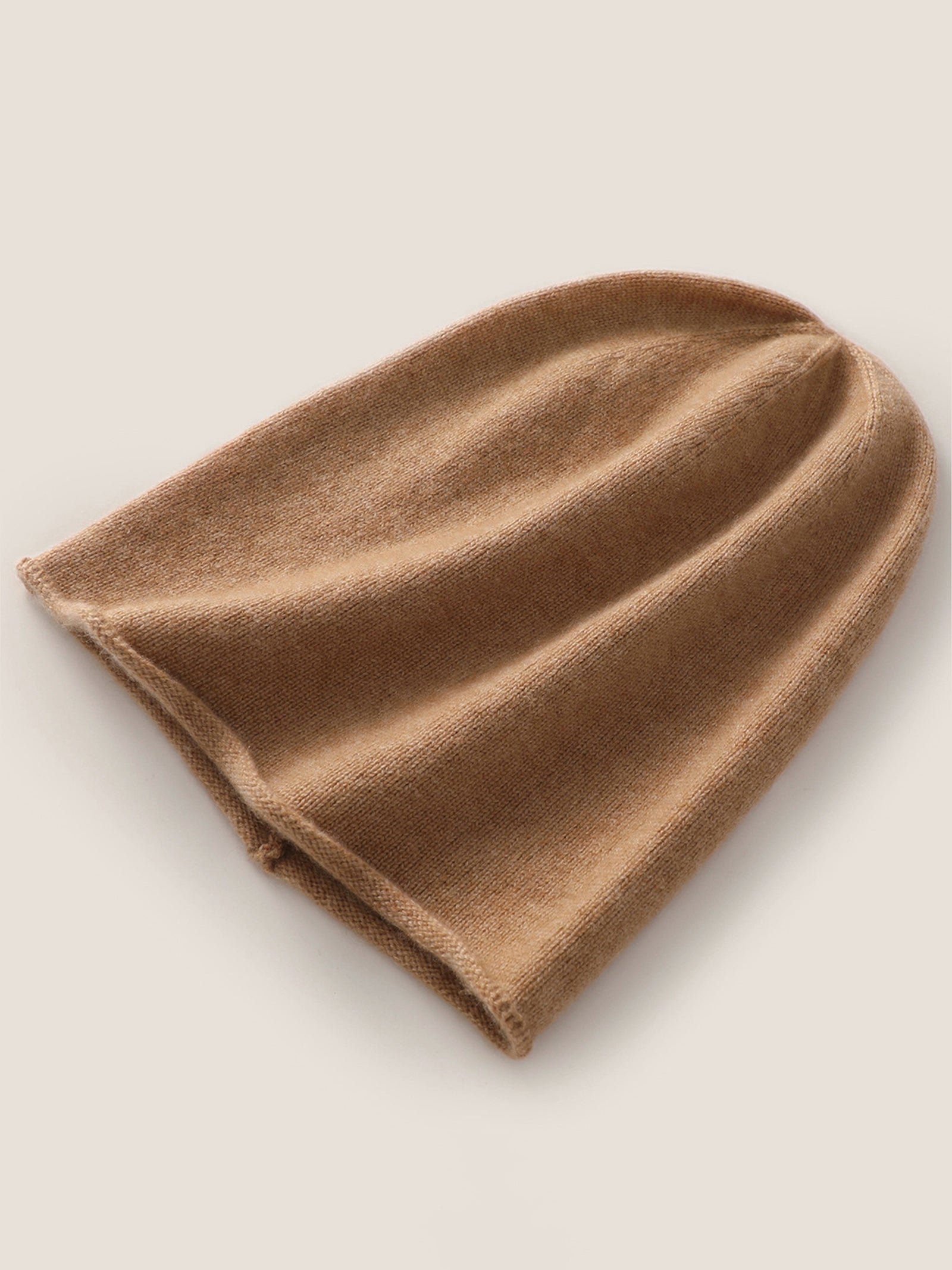 100% Cashmere Dense-Knit Slouchy Beanie