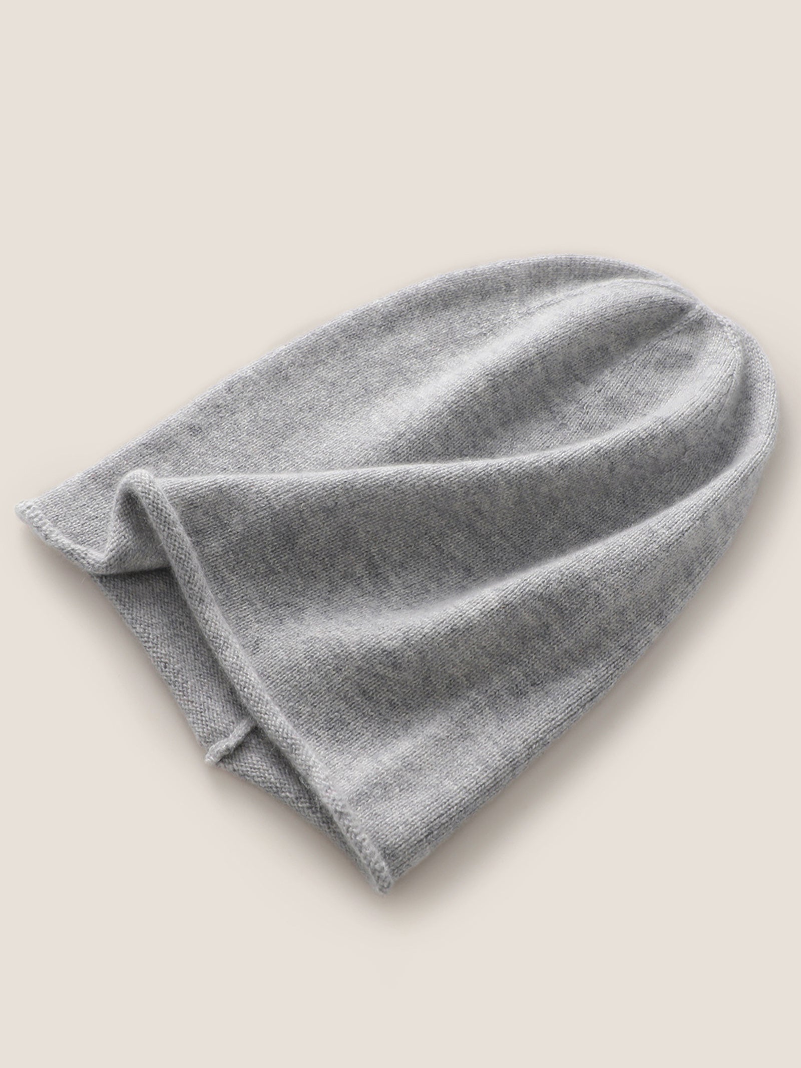 100% Cashmere Dense-Knit Slouchy Beanie
