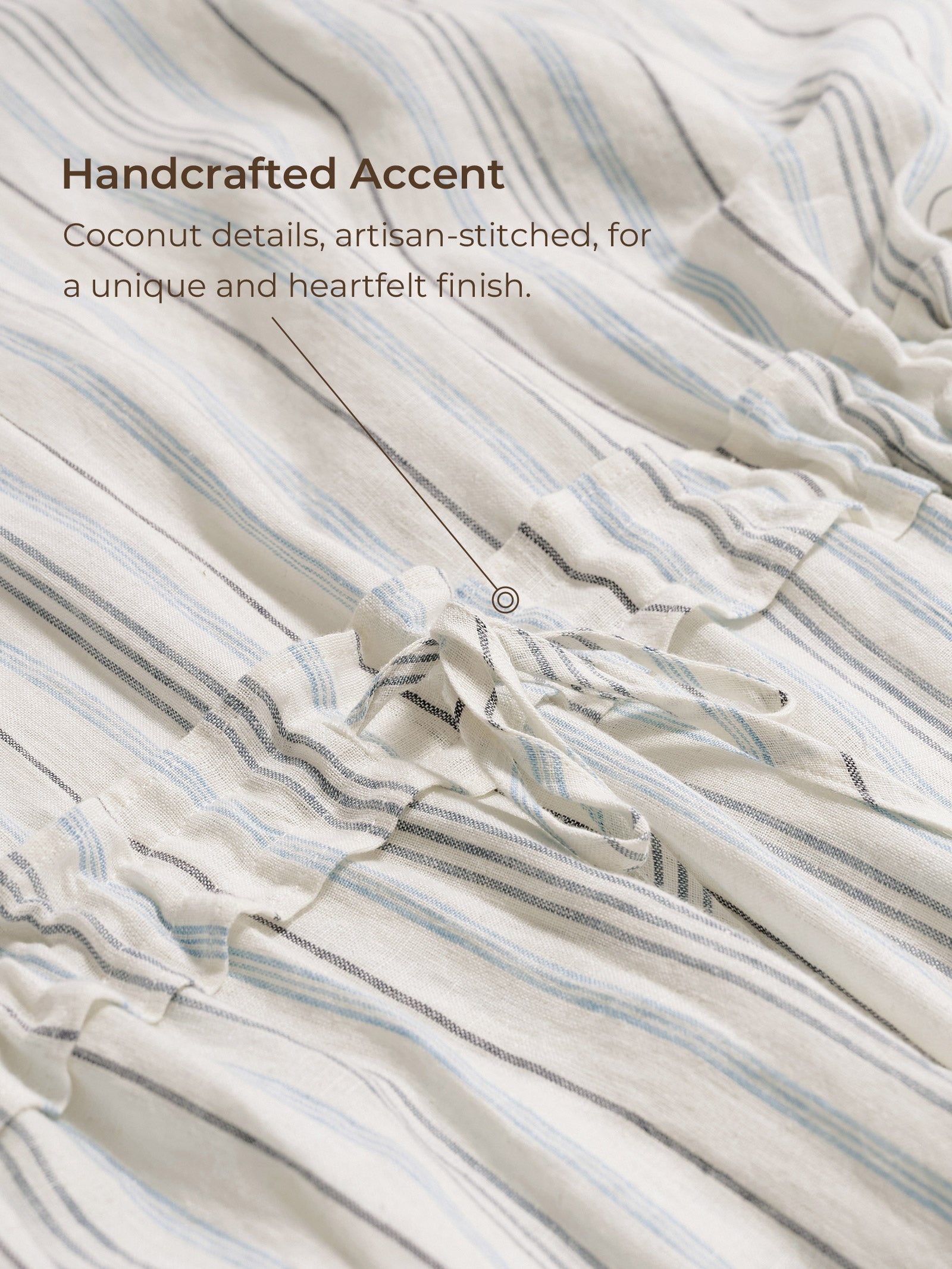 100% Linen Back-Tied Waist Maxi Dress HANA