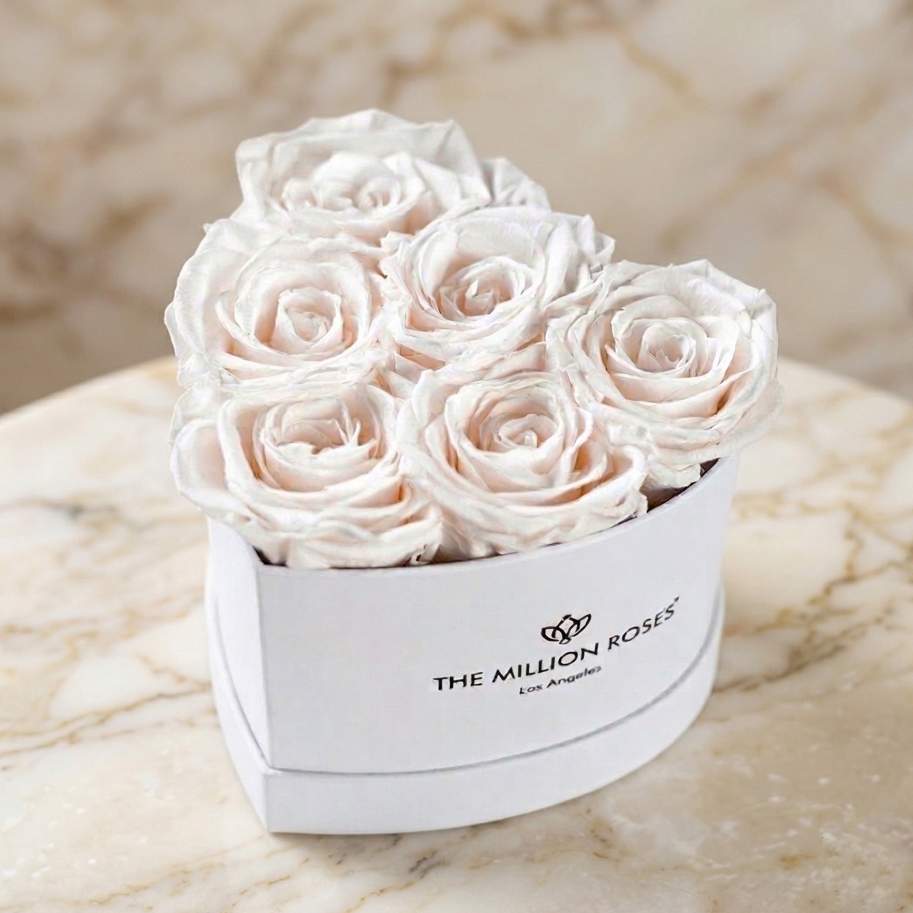 Baby Heart White Box | White Roses
